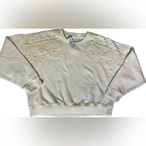 American Eagle Woman’s croche sweatshirt NWT XL